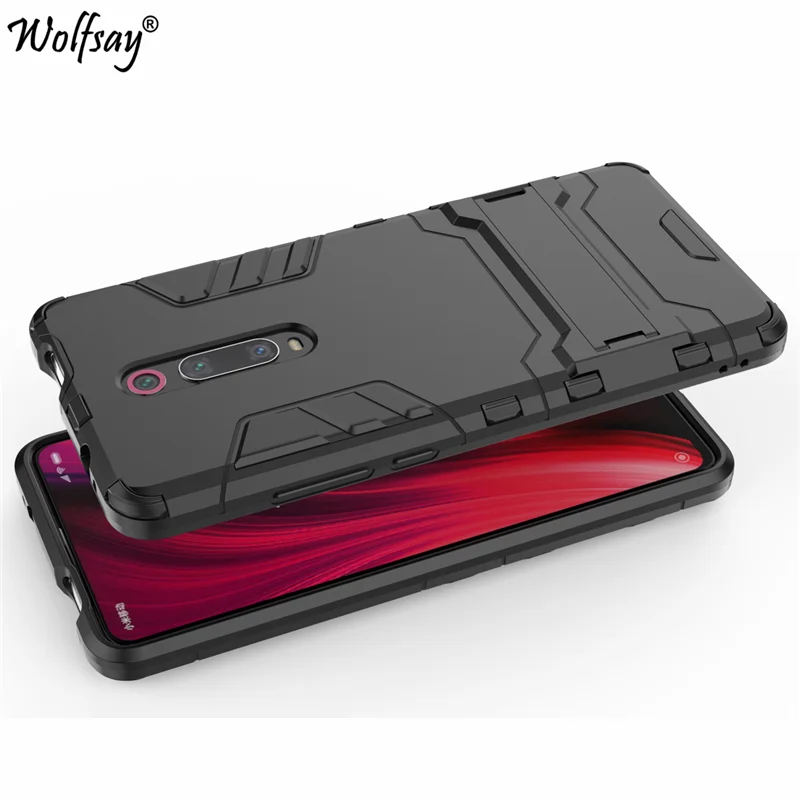 Cover Xiaomi Mi 9T Case 6.39" Shockproof Hybrid Stand Silicone Armor Back Case For Xiaomi Mi 9T Cover Case on Xiaomi Mi9T Mi 9 T