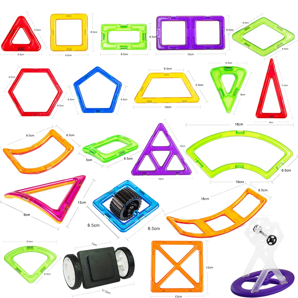 

1PCS Big Size Magnetic Designer DIY Building Single Bricks Parts Accessories Construct Magnet Blocks Toys for Children Gifts