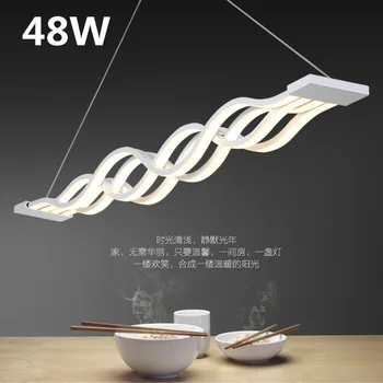 

36W LED chandelier restaurant creative personality of modern minimalist office coffee lounge bar with LED lights hanging acrylic