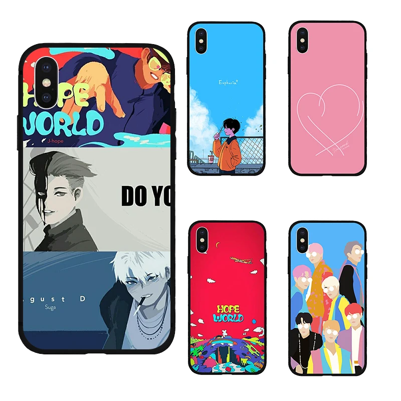 

Euphoria Jungkook phone Case For iPhone 6S 8 6 Plus XS Case Silicone Phone Cover For iPhone X 7 Plus XS XS Max Case