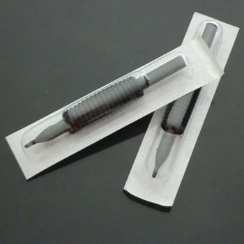 

40pcs 3RT Black Silicon Grip Sterilized Tattoo Needle & Tube Tips 16 mm 5/8" Disposable Tattoo Grips Tubes Size #3 Round