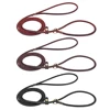 4ft/5ft Leather Dog Leash P Chian Collar Traction Lead Rope For Chihuahua Bulldog Small Dogs Leashes Slip Collars Pet Supplies 2