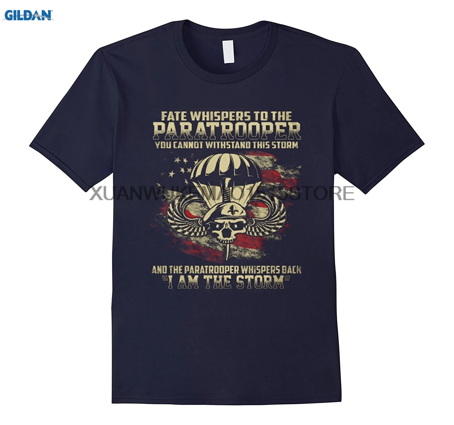 Футболка GILDAN из 100% хлопка с круглым вырезом и принтом десантника I am The Shirt |