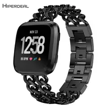 HIPERDEAL модный ремешок на запястье для Fitbit Versa Смарт-часы двухрядные ковбойские наручные часы из сплава ремешок Repairment 14 JANN