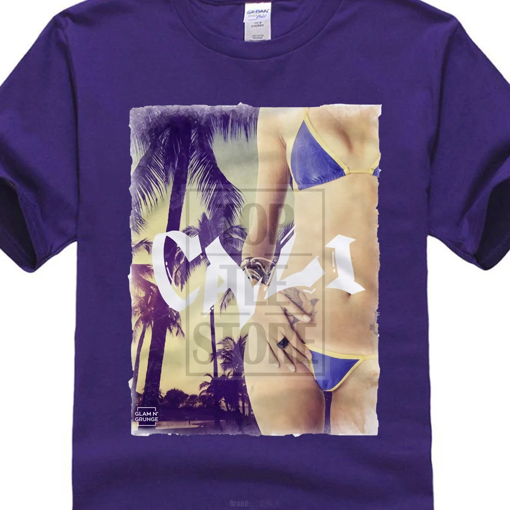 Sexy Men In Purple - US $8.79 12% OFF|T Shirt Men Tees Brand Clothing Funny Hot Sexy Girl Cali  California Sex Porn Porno Bikini Swag T Shirt O Neck Men 074-in T-Shirts ...