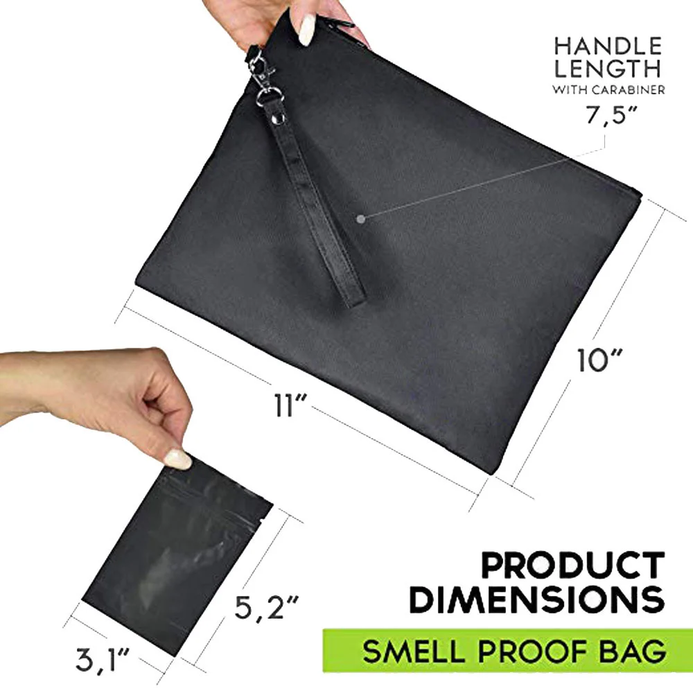 

18x15.5cm Odor Proof Bag Food Polyester Multi-Functional Fabric Zipper Organizer Storage Herbs