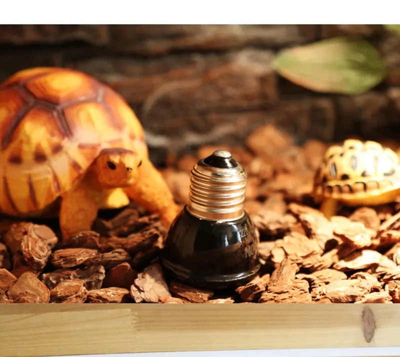 Hot Sale Black 60W 80W 100W Mini Infrared Ceramic Emitter Heat Light Lamp Bulb For Reptile Pet Brooder 220V E27