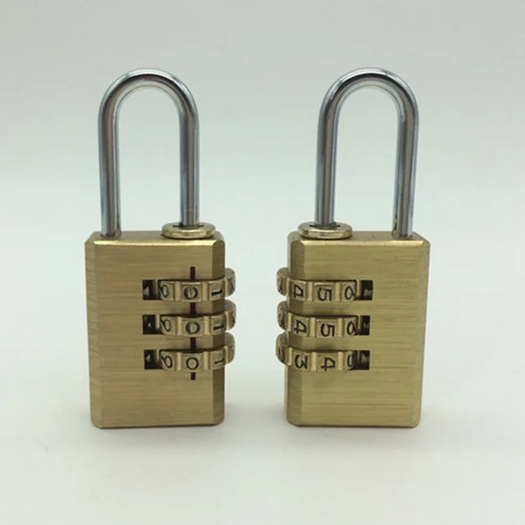

3 digit number change password padlock digital password bag luggage combination keyless travel brass coding lock