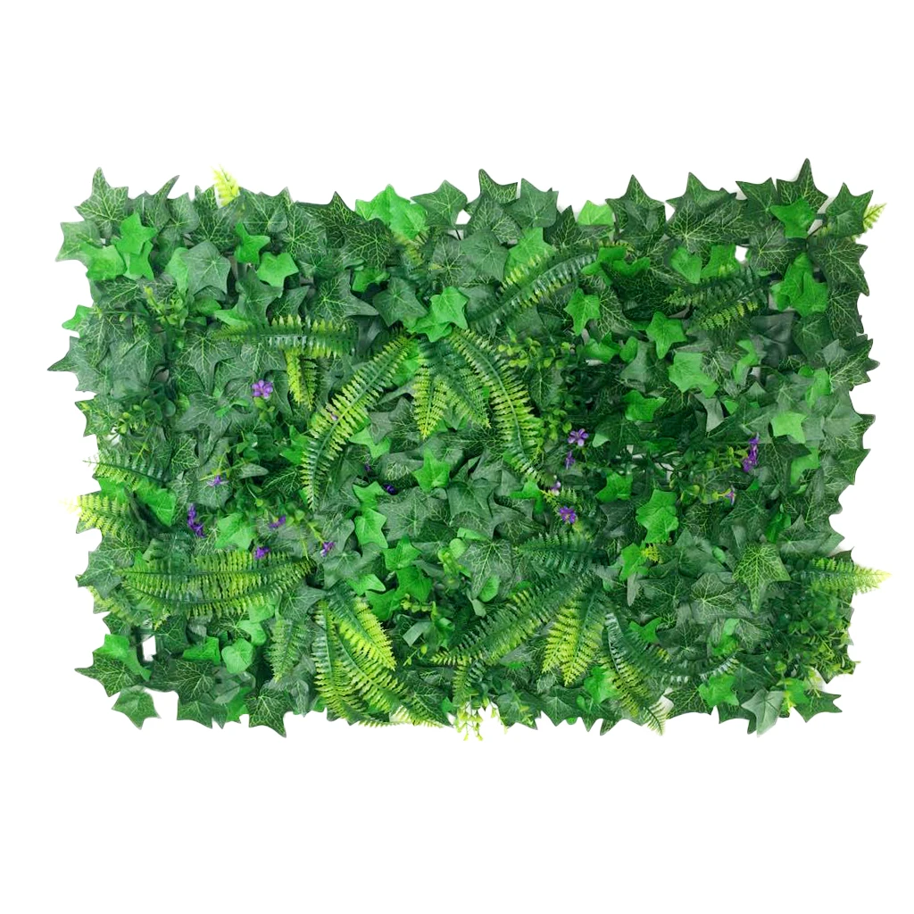 MagiDeal, MagiDeal, 40*60 см, искусственные растения, настенный искусственный газон, криперы, листья, трава, w/Blossom, искусственный цветок, настенное растение