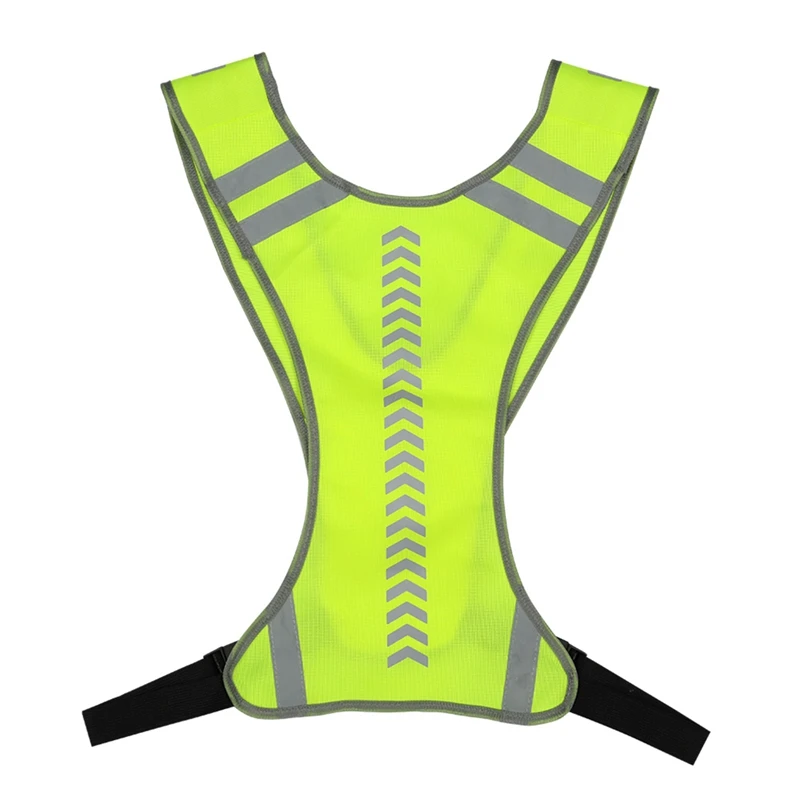 Светоотражающий защитный жилет для езды на велосипеде на открытом воздухе, велотренажер, Беговая футболка для ночного бега, для мужчин и женщин