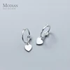 MODIAN 2022 Hot Sale 100% 925 Sterling Silver Simple Hearts Swing Hoop Earrings For Women Fashion Classic Charm Silver Jewelry ► Photo 1/5