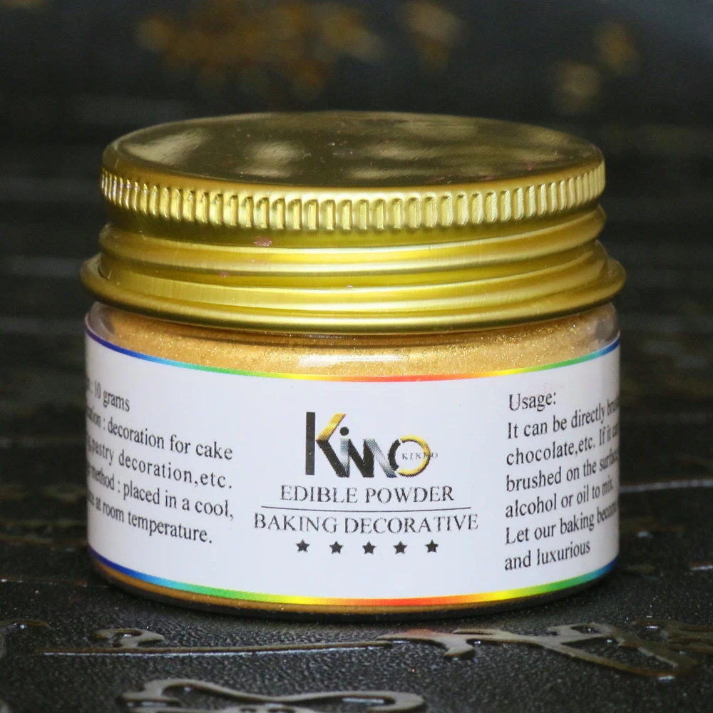 

10g per bottle gold edible powder can be used for food decoration like cake ice-cream chocolate free shipping
