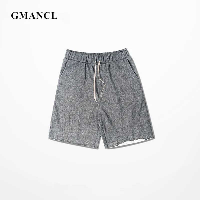 Gmancl новые мужские Летние Стильные хип-хоп свободные пляжные шорты с заниженным шаговым швом, повседневные винтажные свободные пляжные шорты высокого качества