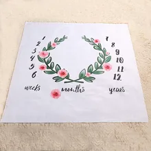 100*100 см реквизит для фотосъемки новорожденных Детское покрывало с буквенным принтом одеяло детские цифры Пеленальный чехол 6 стилей