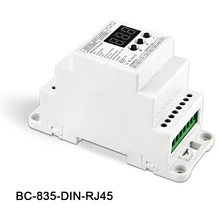 BC-835-DIN-RJ45 5CH DC12-24V вход 5A* 5CH Выходная константа напряжение pwm DMX512/1990 Декодер контроллер для Светодиодные полосы света светодиодные лампы