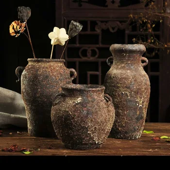 

Handcrafted old ceramic vases home decoration hotel ceramic pendulum vintage pottery crafts 3