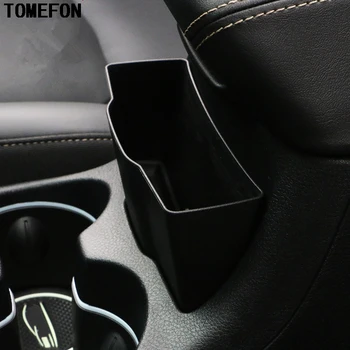 

TOMEFON Car Front Seat Armrest Box Storage Organizer Middle interior storage Box Pocket Frame Stiker For Jeep Cherokee 2014-2016