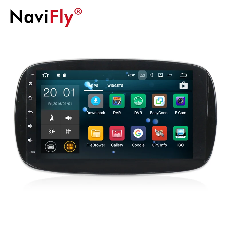 

NaviFly Quad-core 9"HD full touch Android 8.1 Car radio player gps for Mercedes Benz SMART Fortwo 2016- Head Unit Auto radio