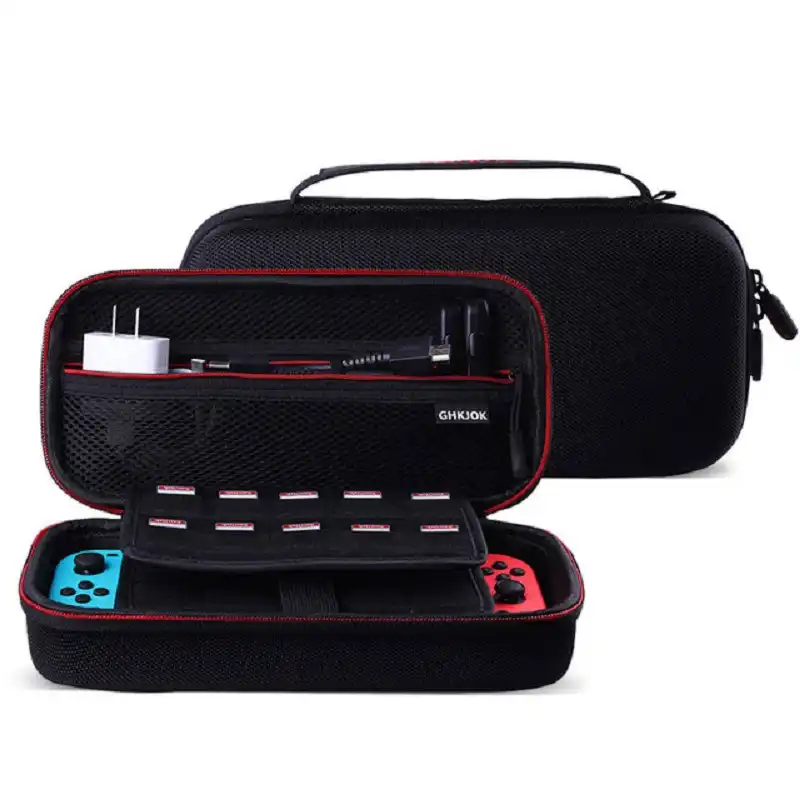 Multifunction Game Machine Storage Bag Large//Small EVA Packet Protection for Switch Portable and Flexible can Hold 14 Game Cards and Other Small Accessory Blue