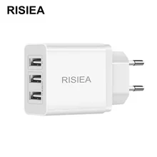 RISIEA 3.1A USB зарядное устройство 3 порты, для мобильных телефонов настенное зарядное устройство адаптер для iPhone samsung Xiaomi huawei зарядное устройство для мобильного телефона