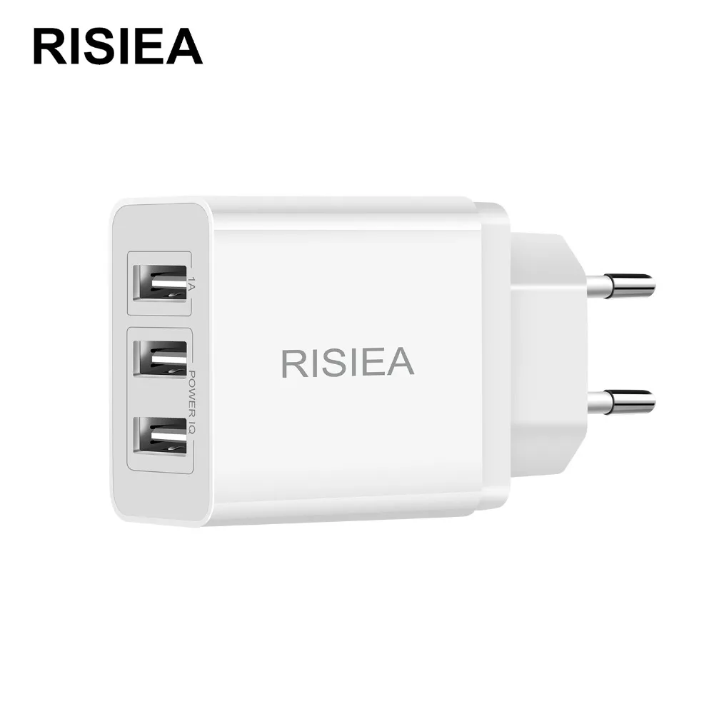 

RISIEA 3.1A USB Charger 3 Ports Mobile Phone wall Charger Adapter for iPhone Samsung Xiaomi Huawei Mobile Phone Charger