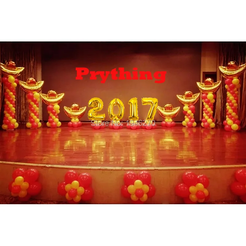 

House Moving celebration 90cm Traditional Gold ingot foil balloons company Carnival supplies balloon decorations 100pcs/lot