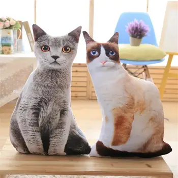 

Creative Simulation Cat Pillow Plush Toy Cut Cat Pillow Cushion Soft Toy Children Birthday Gift