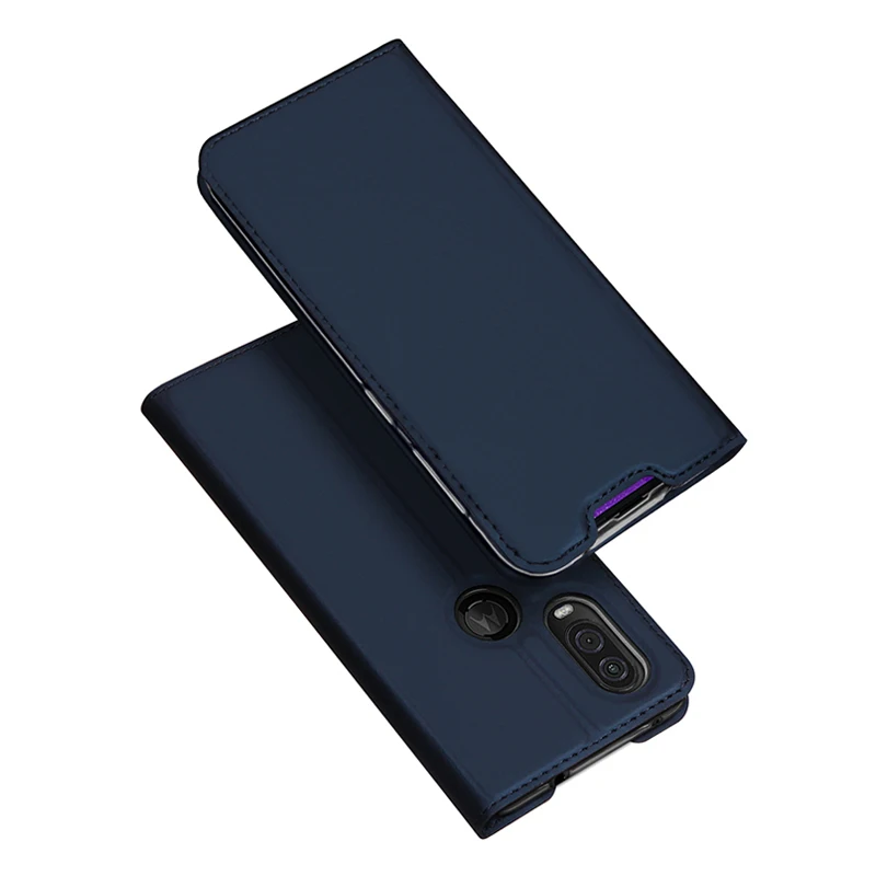 

For Moto One Vision Cover Flip stand Luxury PU Leather Shockproof Silicone Case For Motorola Moto One Vision Case