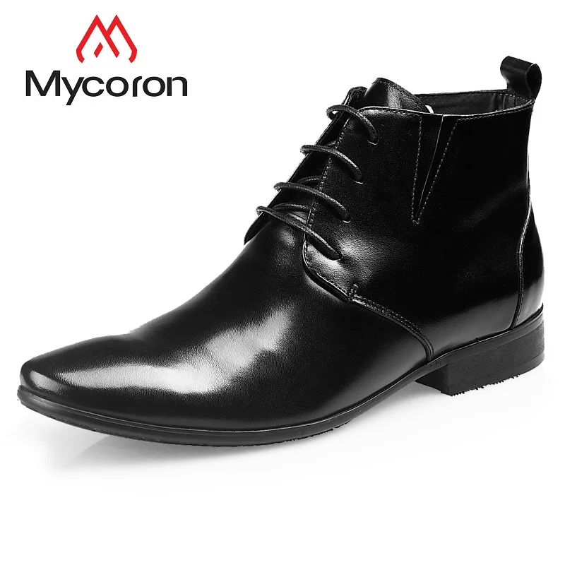 

Mycoron Genuine Leather Men Boots Footwear Lace Up Ankle Boots Shoes Men High Quality Vintage Men Shoes rangers botte militaire