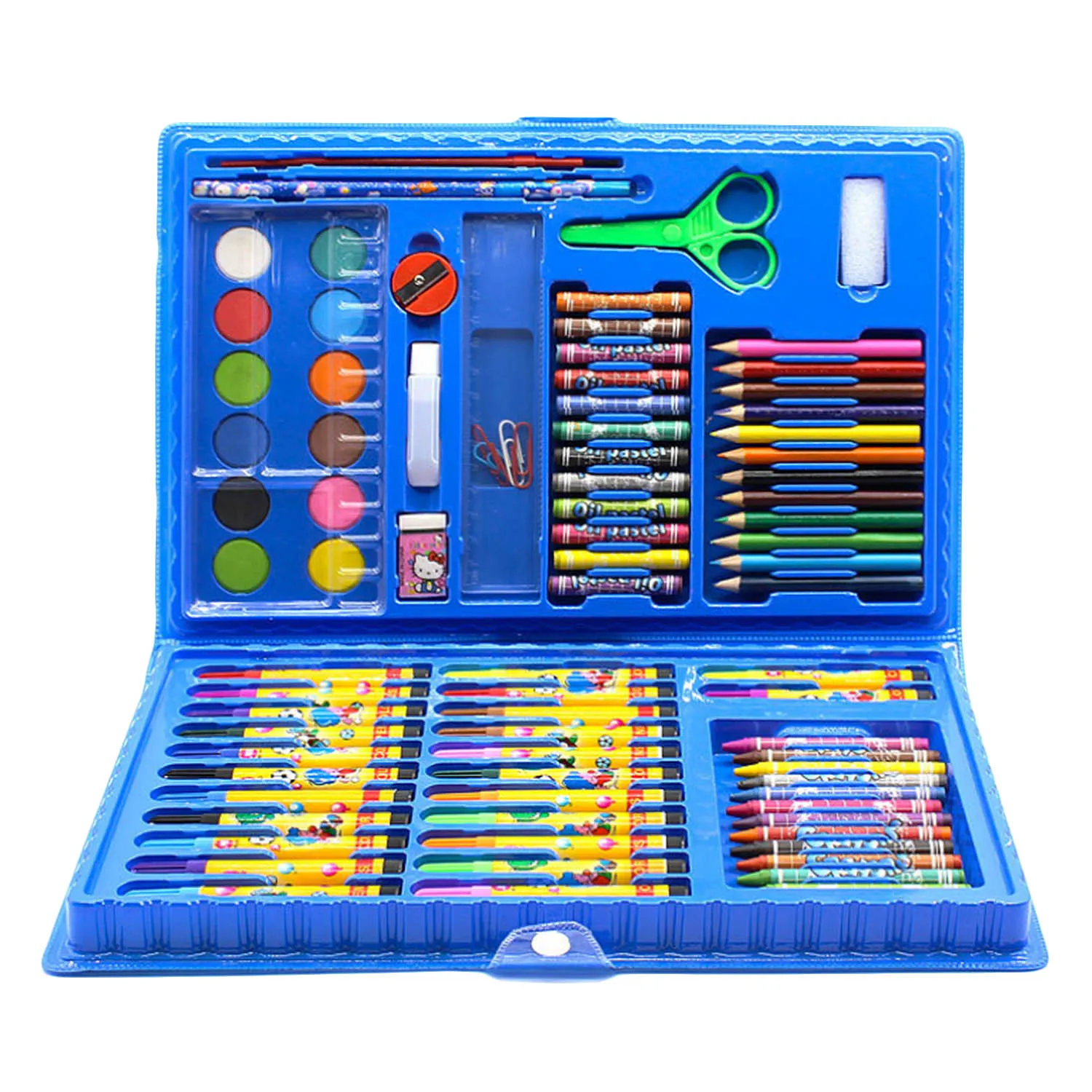 Besegad 86 шт. цветной карандаш для художника Набор Карандаш для рисования маркерная ручка кисть Инструменты для рисования набор для детского сада принадлежности для рисования - Цвет: Blue