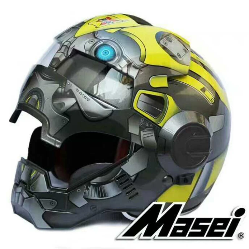 2017 Новый шлем Bumblebee MASEI 610 Железный человек мотоциклетный полушлем с открытым
