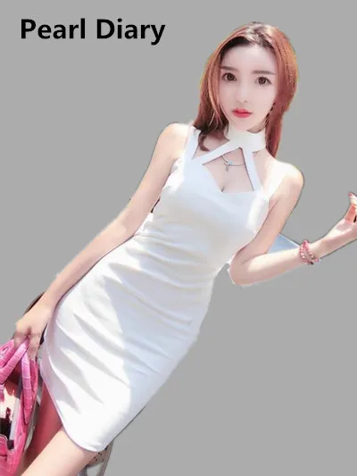 halter neck tight dress