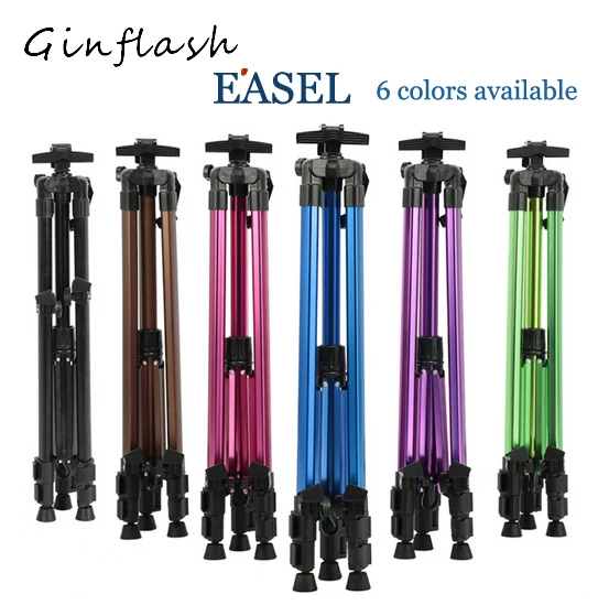 Price Colored Easel Aluminium Alloy Folding Painting Easel Frame Artist Adjustable Tripod Display Shelf With Outdoors color random