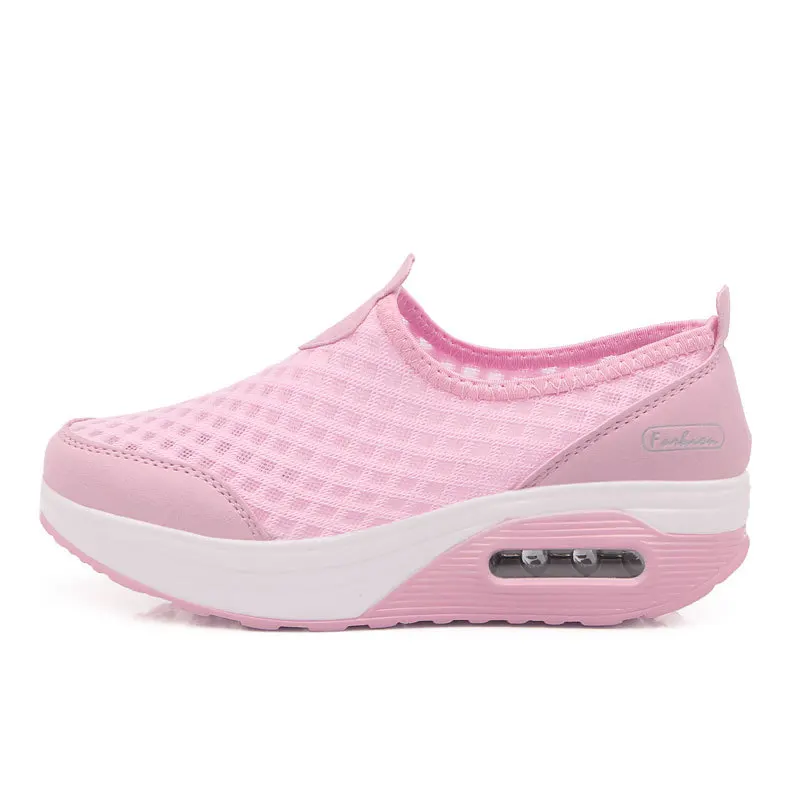 

2019 spring and autumn new ladies rocking shoes breathable comfortable women's shoes casual platform shoes wedges single shoes