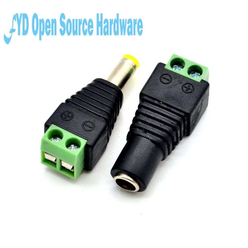 

1pair Male+Female 2.1x5.5mm DC Power Plug Jack Adapter Wire Connector for CCTV