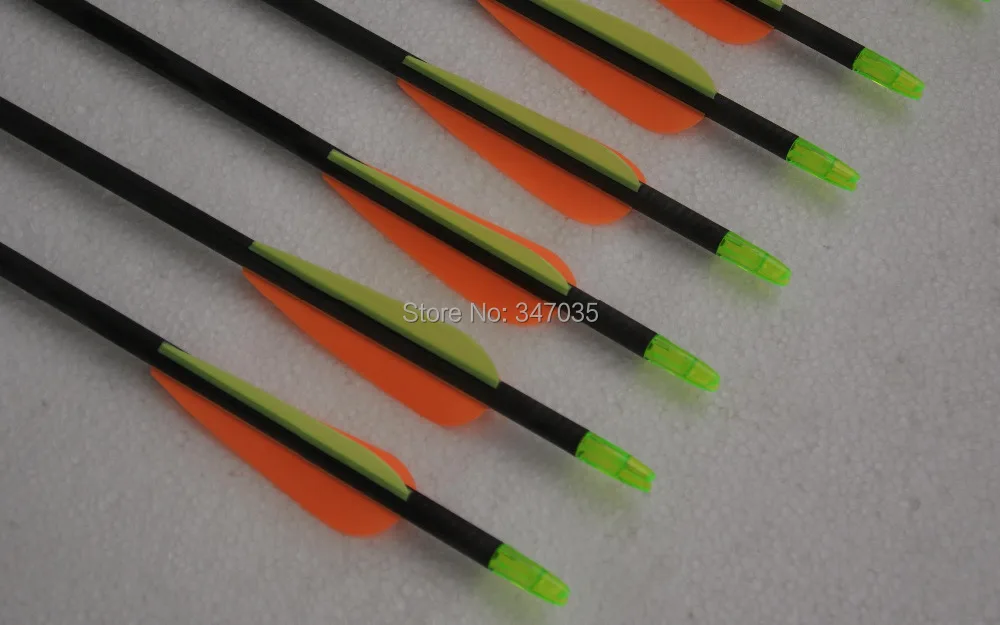 Free shipping 6 pieces 32 spine 400 carbon arrow target point with insert hunting shooting font