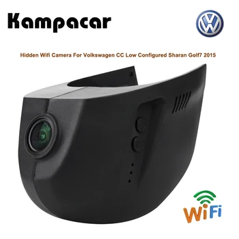 Kampacar HD 1080P Vehicle Camera Hidden Wifi Car Dvr Video Recorder Dash Cam Dual Lens For Volkswagen Golf 7 2015 Sportsvan 2016