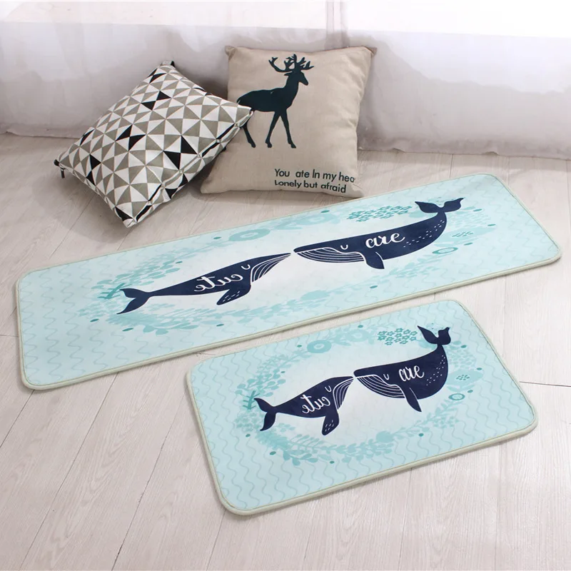 

Whale Rugs And European Style Kitchen Carpets For Kids Baby Home Living Room Large Hallway Door Floor Bathroom Toilet Bath Mats