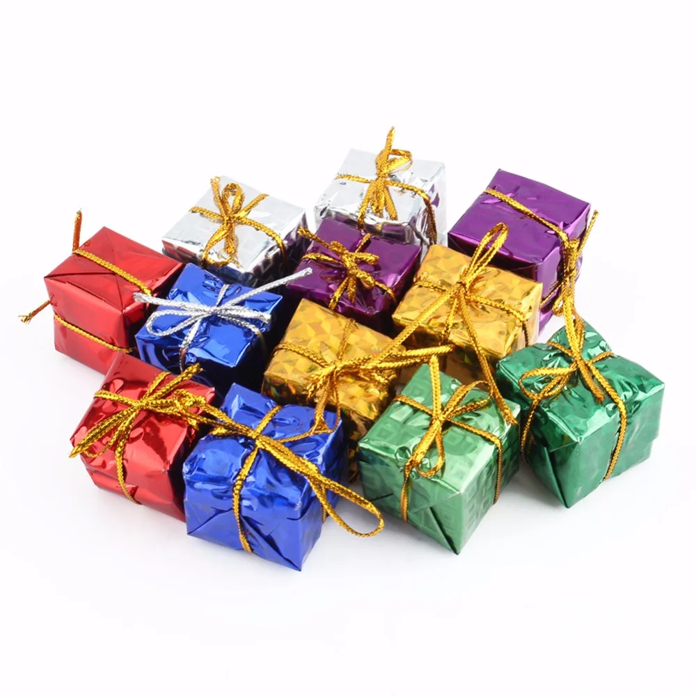 Aliexpress.com : Buy 12pcs/pack 2.5cm Chrismas Tree Ornament Mix Color Mini Gift Box Christmas