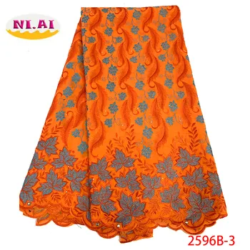 

2019 Latest Nigerian Swiss Laces High Quality Swiss Voile Laces Switzerland Cotton African Dry Lace Fabric For Women XY2596B-3