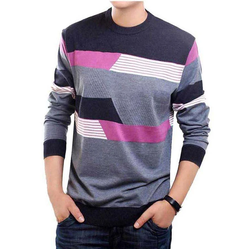 

O-Neck Sweater Men Casual Dress Brand Clothing Mens Sweaters Cashmere Wool Pullover Men Long Sleeve Shirt Pull Homme