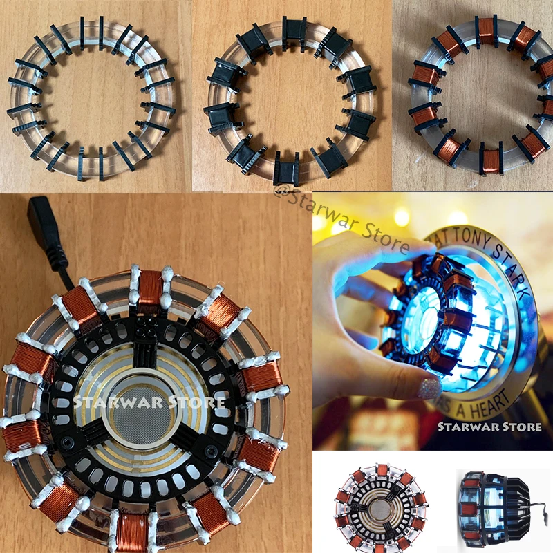 

DIY TOY LED Light Endgame DIY cool 1:1 Scale Iron Man Arc Reactor A generation of glowing iron man heart model Action Figure Toy