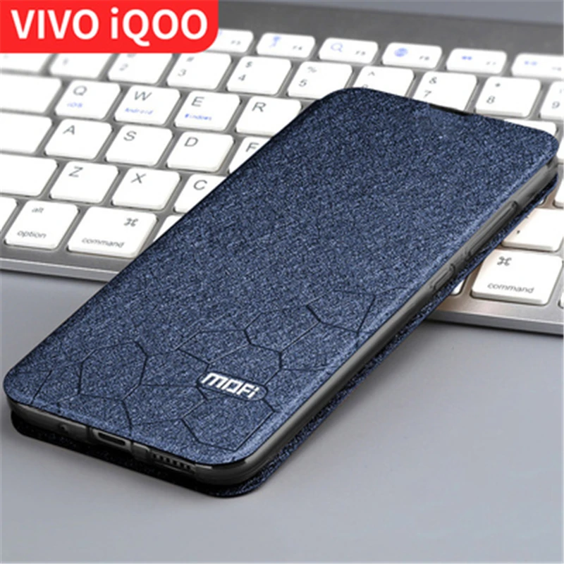 MOFi для Vivo iQOO чехол Чехол Vivo iQOO чехол iQOO ПУ; кожа; силикон откидная крышка полная защита Coques Чехлы для Vivo iQOO телефон