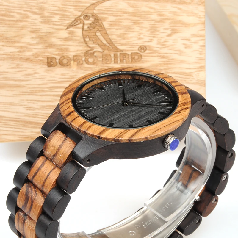 Zebra Wood Watch 1