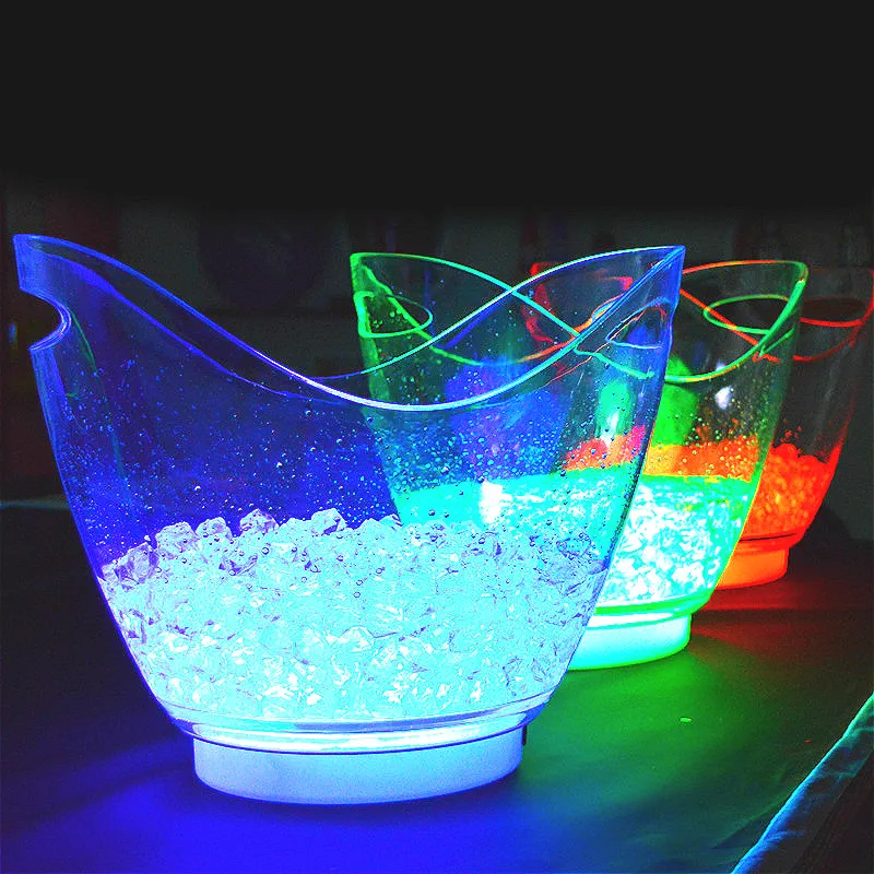 29% 8L 2016 new large charging light LED ice bucket acrylic luminous barrel | Дом и сад