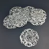 20Pcs/lot 45mm Filigree Round silk flower  Wraps Connectors Embellishments Findings   Wraps Connectors For DIY Jewelry Making ► Photo 3/6