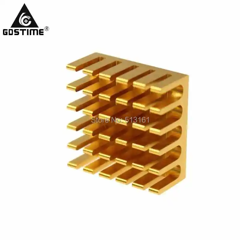 

50pcs 22x22x10mm Computer VGA PC CPU Radiatorwith Thermal Tape Cooling Aluminum Heat Sink