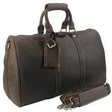 Letrend Ретро Для мужчин женская косметичка для путешествий, командировок ручной работы натуральная кожа кожаный чемодан сумки на плечо тележка большой Ёмкость Чемодан сумка из воловьей кожи