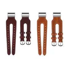 Синтетическая кожа Смарт часы Группа ремешок кожаный двойной браслет Ремешки Замена для Fitbit Charge 2