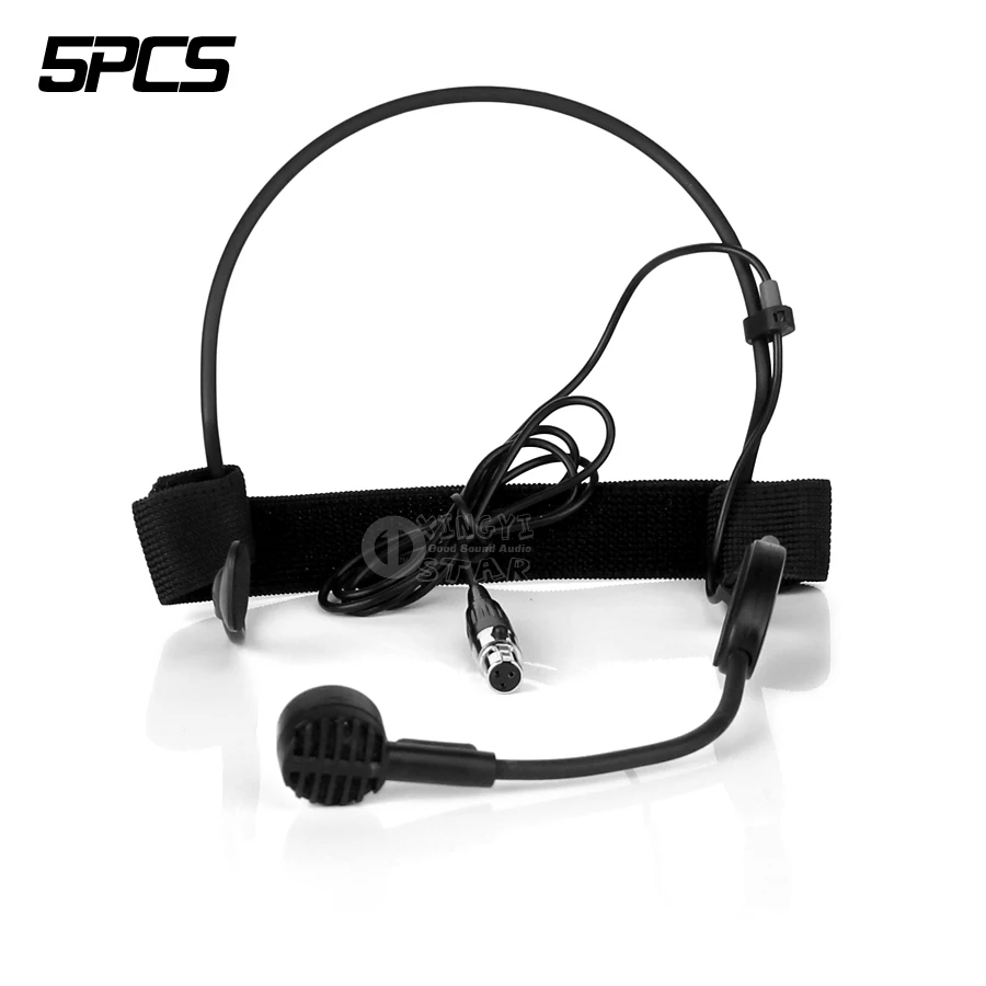5 قطع WH20TQG البسيطة XLR 3 دبوس TA3F Earset Headworn ميكروفون الديناميكي ميكروفون سماعة الرأس ل شمشون اللاسلكية نظام Beltpack الارسال